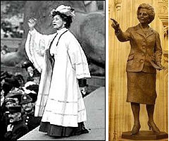 Emmeline Pankhurst and Thatcher statue parliament