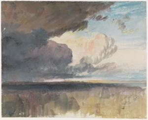 Rainclouds Approach over a Landscape, (painted c.1822-40) by J.M.W. Turner (1775-1851) - from original in Tate Britain
